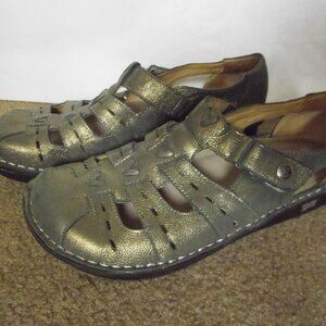Alegria by PG Lite PES204 Women's Gold Leather Fisherman Sandals Shoes Sz 40/9,5